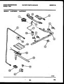 BURNER, MANIFOLD AND GAS CONTROL Diagram and Parts List for GF720NW6  Frigidaire Range