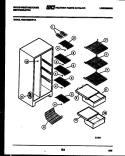 SHELVES AND SUPPORTS Diagram and Parts List for RSG192GCH1A  Frigidaire Refrigerator
