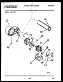 BLOWER AND DRIVE PARTS Diagram and Parts List for DE271KDW4  Frigidaire Dryer