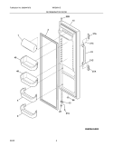 REFRIGERATOR DOOR Diagram and Parts List for WRS6W1EW2  Westinghouse Refrigerator