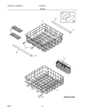 RACKS Diagram and Parts List for FGBD2431KW0  Frigidaire Dishwasher