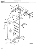 CABINET W / FAN ASSEMBLY Diagram and Parts List for FRT13CRBD1  Frigidaire Refrigerator