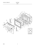 DOOR Diagram and Parts List for EW30EW55GW3  Electrolux Wall Oven
