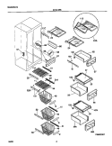 SHELVES Diagram and Parts List for FRS26ZGGB0  Frigidaire Refrigerator