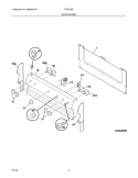 BACKGUARD Diagram and Parts List for FEF316BQC  Frigidaire Range
