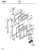 DOORS Diagram and Parts List for FRT20NGCD7  Frigidaire Refrigerator