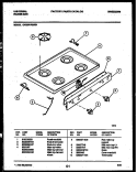 COOKTOP PARTS Diagram and Parts List for CP303VP2D1  Frigidaire Range