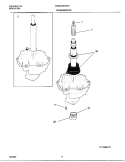 TRANSMISSION Diagram and Parts List for MWX223REW3  Frigidaire Washer