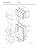 DOOR Diagram and Parts List for GLHT214THS0  Frigidaire Refrigerator