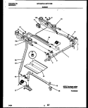 BURNER, MANIFOLD AND GAS CONTROL Diagram and Parts List for MPF300PBDA  Frigidaire Range