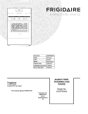 COVER Diagram and Parts List for LGGF3044LFA  Frigidaire Range