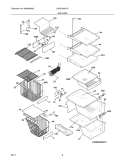 SHELVES Diagram and Parts List for LGHC2342LF2  Frigidaire Refrigerator