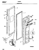 FREEZER DOOR Diagram and Parts List for FRS26ZTHB0  Frigidaire Refrigerator