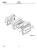 LOWER DOOR Diagram and Parts List for TEO356BFW2  Tappan Range