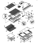 SHELVES / CONTROLS Diagram and Parts List for MRT18GRCD1  Frigidaire Refrigerator