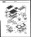 SHELVES AND SUPPORTS Diagram and Parts List for FRT17PHAW0  Frigidaire Refrigerator