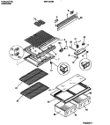 SHELVES, CONTROLS, DIVIDER, MULLION Diagram and Parts List for MRT18CNBY1  Frigidaire Refrigerator