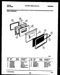 DOOR PARTS Diagram and Parts List for 30-2252-00-01  Tappan Range