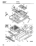 TOP / DRAWER Diagram and Parts List for WGF324BBDB  Frigidaire Range