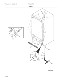 CABINET Diagram and Parts List for FFU12C2CW3  Frigidaire Freezer