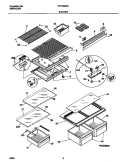 SHELVES Diagram and Parts List for FRT16NRGD9  Frigidaire Refrigerator
