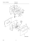 OVEN DOOR Diagram and Parts List for FFEF4017LBB  Frigidaire Range