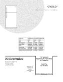 COVER Diagram and Parts List for CRTE184IJS3  Frigidaire Refrigerator