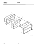 DOOR Diagram and Parts List for FLF335CHTA  Frigidaire Range