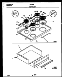 COOKTOP AND DRAWER PARTS Diagram and Parts List for RGC32BNL2  Frigidaire Range