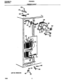 FREEZER CABINET Diagram and Parts List for FRS24BGGB0  Frigidaire Refrigerator
