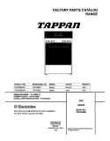 COVER Diagram and Parts List for TGF355BHDF  Tappan Range