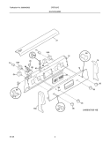 BACKGUARD Diagram and Parts List for CFEF357EB1  Frigidaire Range