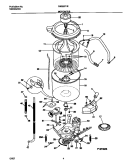 MOTOR / TUB Diagram and Parts List for FWX6971EW1  Frigidaire Washer