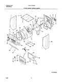 UPPER CABINET / DRUM / HEATER Diagram and Parts List for GLGT1031CS0  Frigidaire Washer Dryer Combo