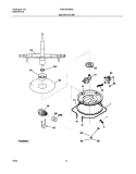 MOTOR & PUMP Diagram and Parts List for FDB101SAW2  Frigidaire Dishwasher
