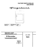 COVER Diagram and Parts List for FGR341AS1  Frigidaire Dryer