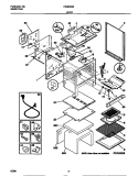 BODY Diagram and Parts List for F64B353BDB  Frigidaire Range
