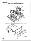 TOP / DRAWER Diagram and Parts List for FGF367CGTD  Frigidaire Range