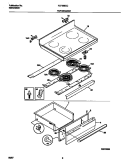 TOP / DRAWER Diagram and Parts List for FEF368CCTG  Frigidaire Range