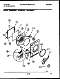 DOOR PARTS Diagram and Parts List for DE3900AWW1  Frigidaire Dryer