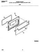 DOOR Diagram and Parts List for MEF303PGWC  Frigidaire Range