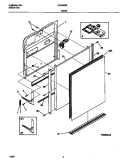 DOOR Diagram and Parts List for FDB435RFR3  Frigidaire Dishwasher