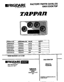COVER Diagram and Parts List for TGC6X4XCCA  Tappan Cooktop