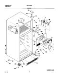 CABINET Diagram and Parts List for WRTG18X6AQ1  Westinghouse Refrigerator