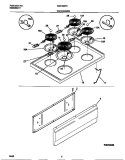 TOP / DRAWER Diagram and Parts List for MEF300PBDC  Frigidaire Range