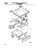 TOP / DRAWER Diagram and Parts List for MEF365CGSB  Gibson Range