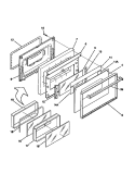 DOOR Diagram and Parts List for 31-3982-23-02  Tappan Range