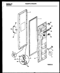 FREEZER DOOR PARTS Diagram and Parts List for FRS24WPBD0  Frigidaire Refrigerator