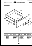 DRAWER PARTS Diagram and Parts List for GF980KXD5  Frigidaire Range