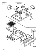 TOP / DRAWER Diagram and Parts List for MLF303PGDA  Frigidaire Range